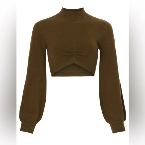 Sachin & Babi Mara Knit Long Sleeve Cropped Shirt. Size Large. - Picture 1 of 8